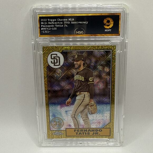 2022 Topps 1987 Topps Chrome #T87C2-100 Fernando Tatis Jr Graded 9 MLB - Picture 1 of 2